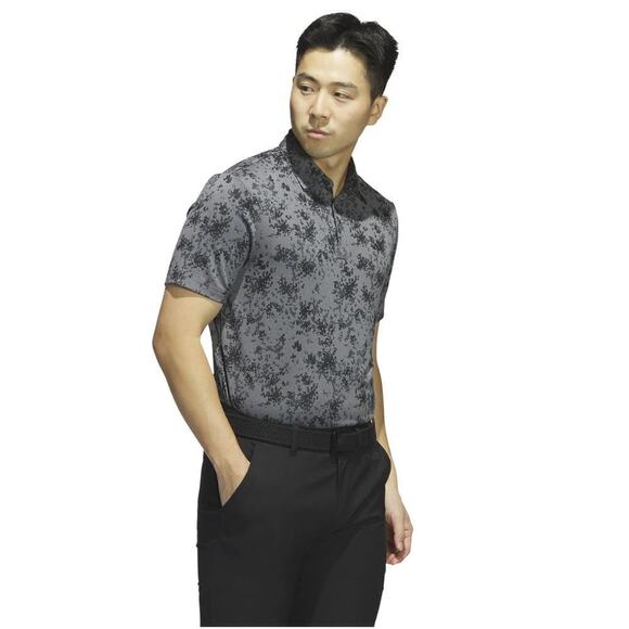 Adidas Burst Jacquard Golf Polo Light Blue Medium NWT - Picture 7 of 12